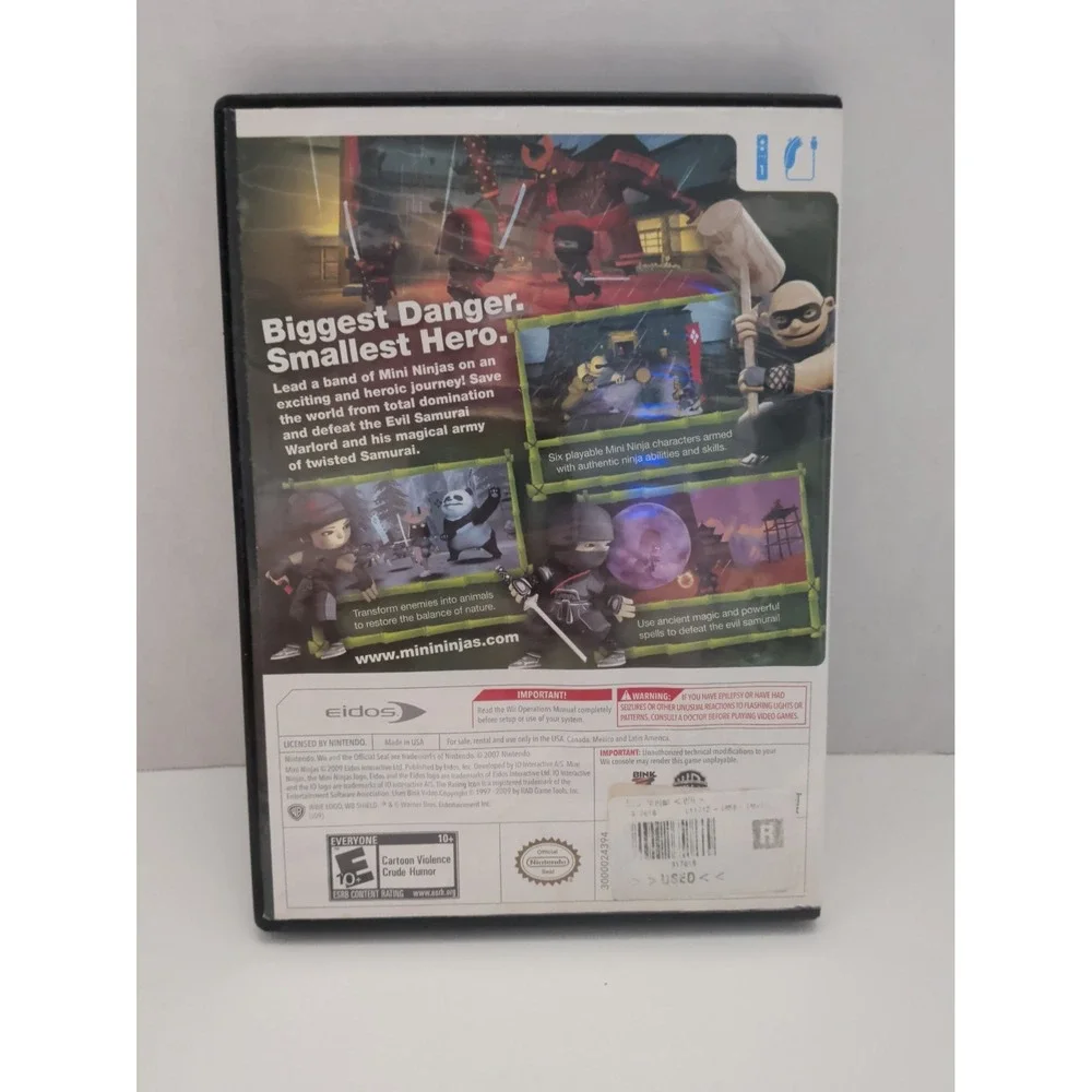 Mini Ninjas Nintendo Wii Game Eidos Action Adventure E10+ RVL-PNJE-USA